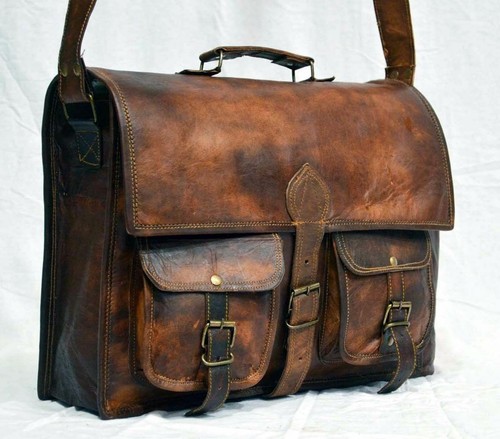 New leather messenger laptop - leather,