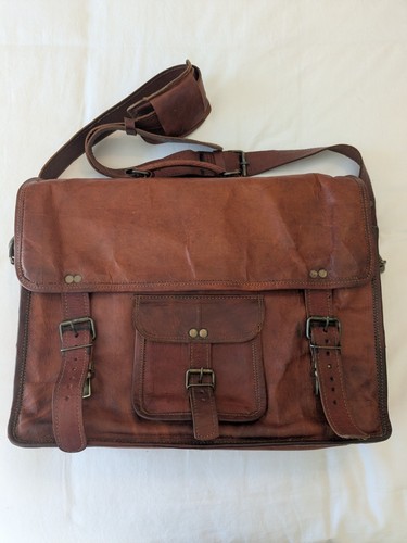 Genuine brown leather - brown,